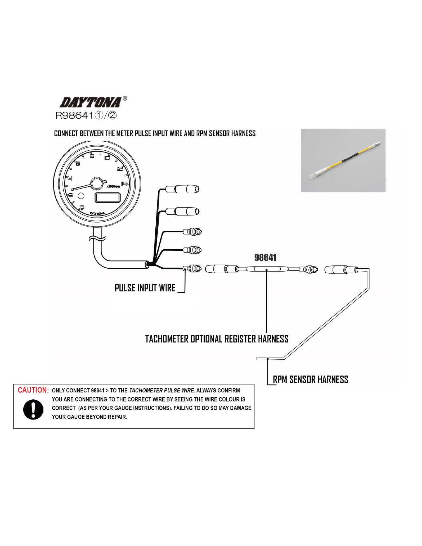Daytona Tachometer Wiring Diagram and Installation Guide