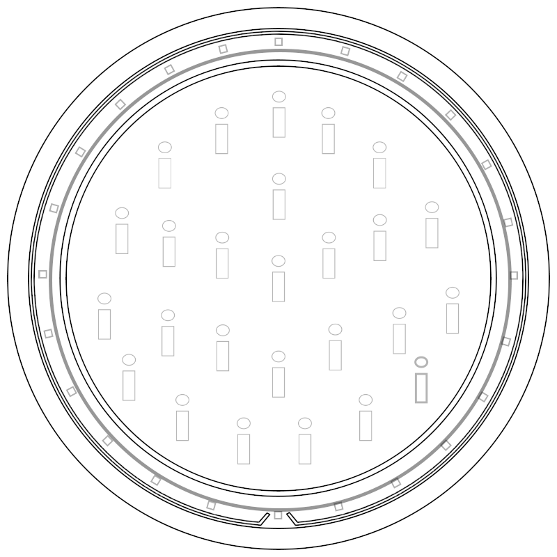 Mini feu arrière Orbit chromé à LED