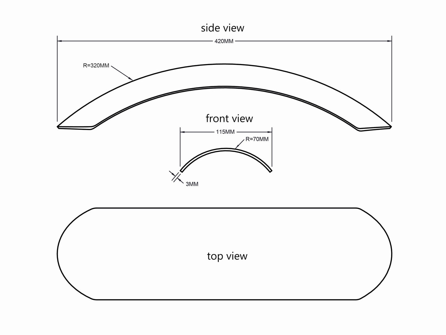 Universal Front Motorcycle Fender