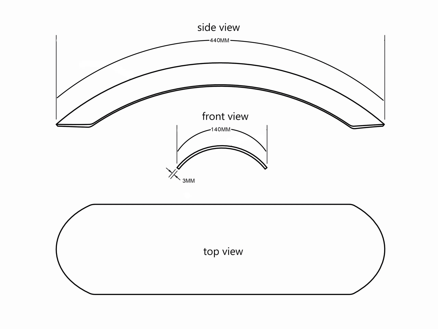 Universal Rear Motorcycle Fender