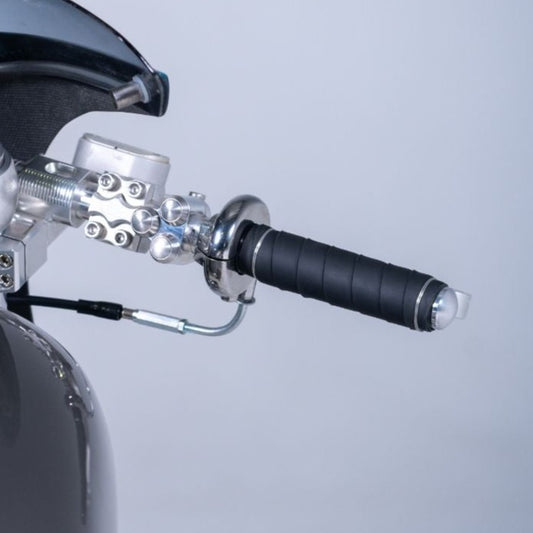 Domino Vintage Chrome Motorcycle Throttle