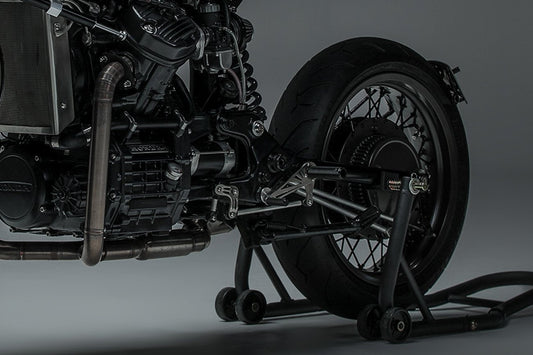 Rearset install on a Honda CX500