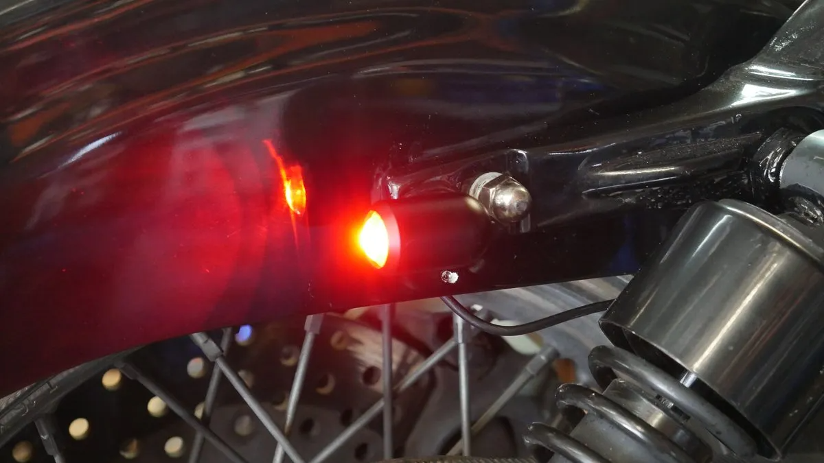 3 in 1 LED turn signal install on a Harley Sportster