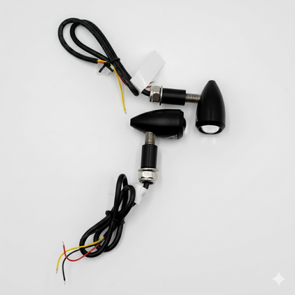 HOLLOW TIP X 3 IN 1 LED INDICATORS BLACK - PURPOSE BUILT MOTO