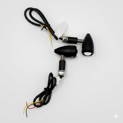 HOLLOW TIP X 3 IN 1 LED INDICATORS BLACK - PURPOSE BUILT MOTO