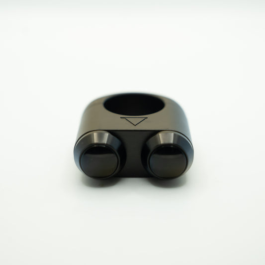 Slim Push 2 Button Switch – Black Block, Black Buttons - 7/8"