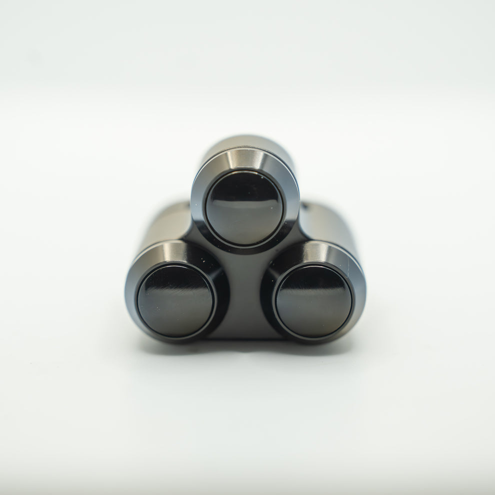 Slim Push 3 Button Switch | Black Block and Buttons 7/8