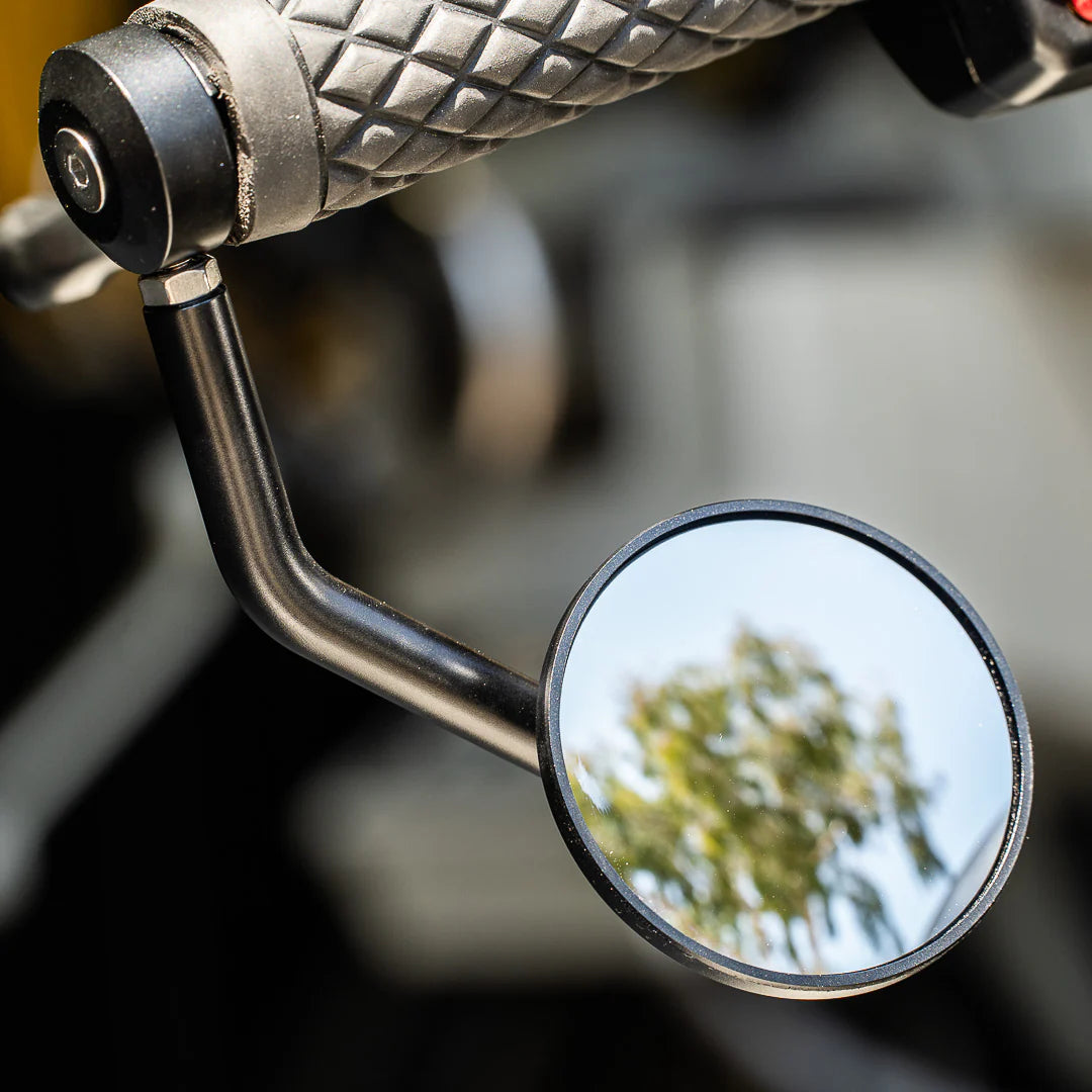 Compact Black Handlebar Mirror
