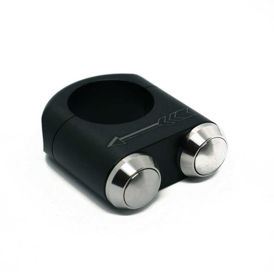 Slim Push 2 Button Switch – Black - 1"