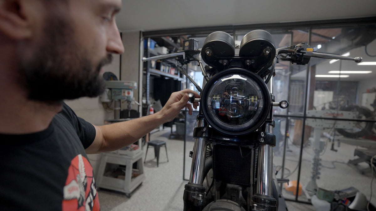 How to install an LED Headlight on any Cafe Racer, Scrambler, or Chopp