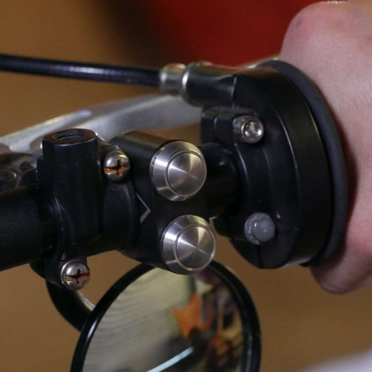 Slim Push 2 Button Switch – Black - 7/8"