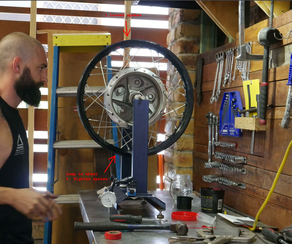 Building spoked wheels Purpose Built Moto