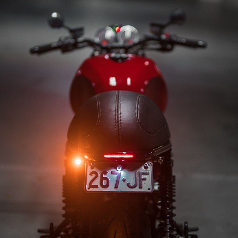 3 in 1 LED Rear Light Brake Light Indicator Multifunction Black Motorcycle  Unive